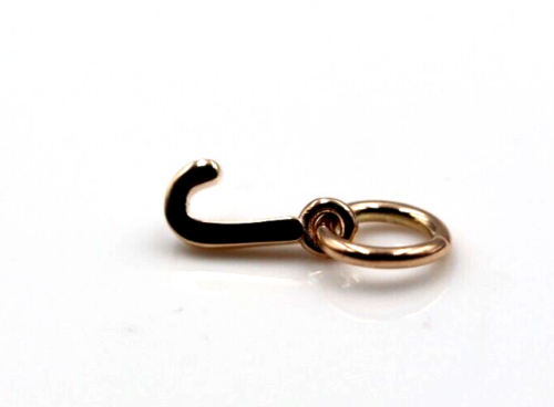 Genuine 9ct 9kt Genuine Solid Tiny Very Small Yellow, Rose or White  Gold Initial Pendant Charm J