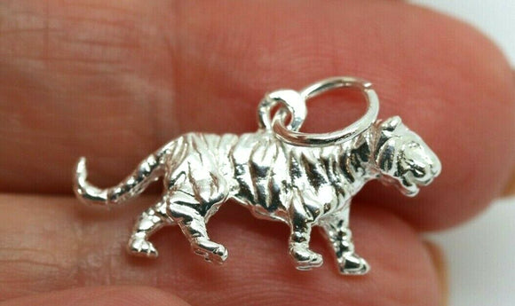 Kaedesigns New Sterling Silver Solid Tiger Pendant / Charm