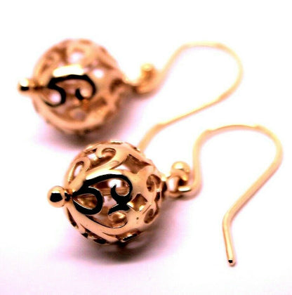 Kaedesigns 9ct 9k 375 Yellow, Rose or White Gold Large Heavy 12mm Ball Filigree Earrings