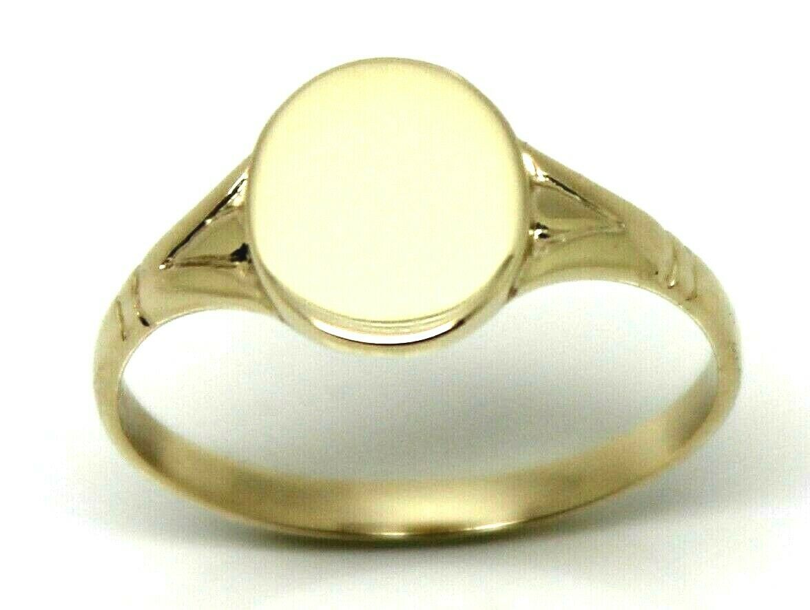 Kaedesigns Genuine Solid 9ct Yellow, Rose or White Gold Oval Signet Ring