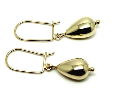 Genuine 9ct 9kt Solid Yellow, Rose or White Gold Teardrop Continental Hook Earrings