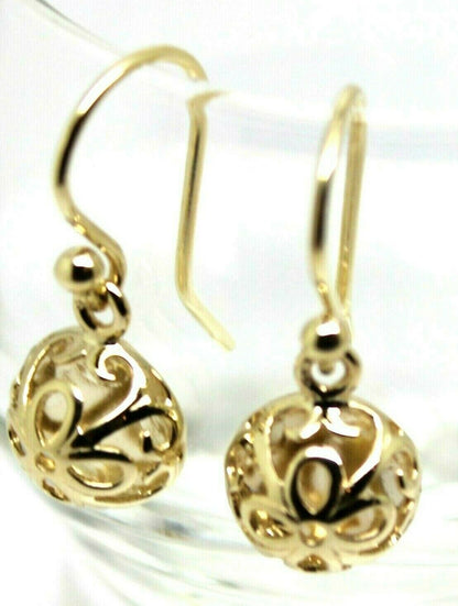 Kaedesigns New 9ct Yellow, Rose or White Gold Half Ball Hook 10mm Flower Earrings