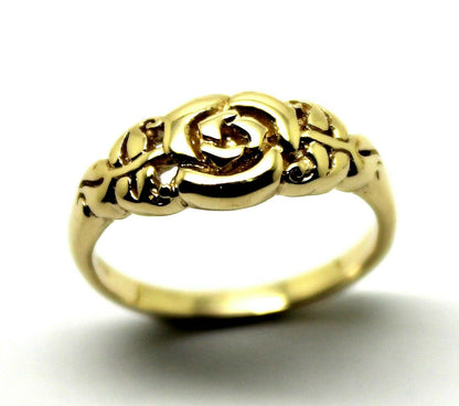 Genuine Solid 9ct White Or Rose Or Yellow Gold Flower Ring Choose Size F To K