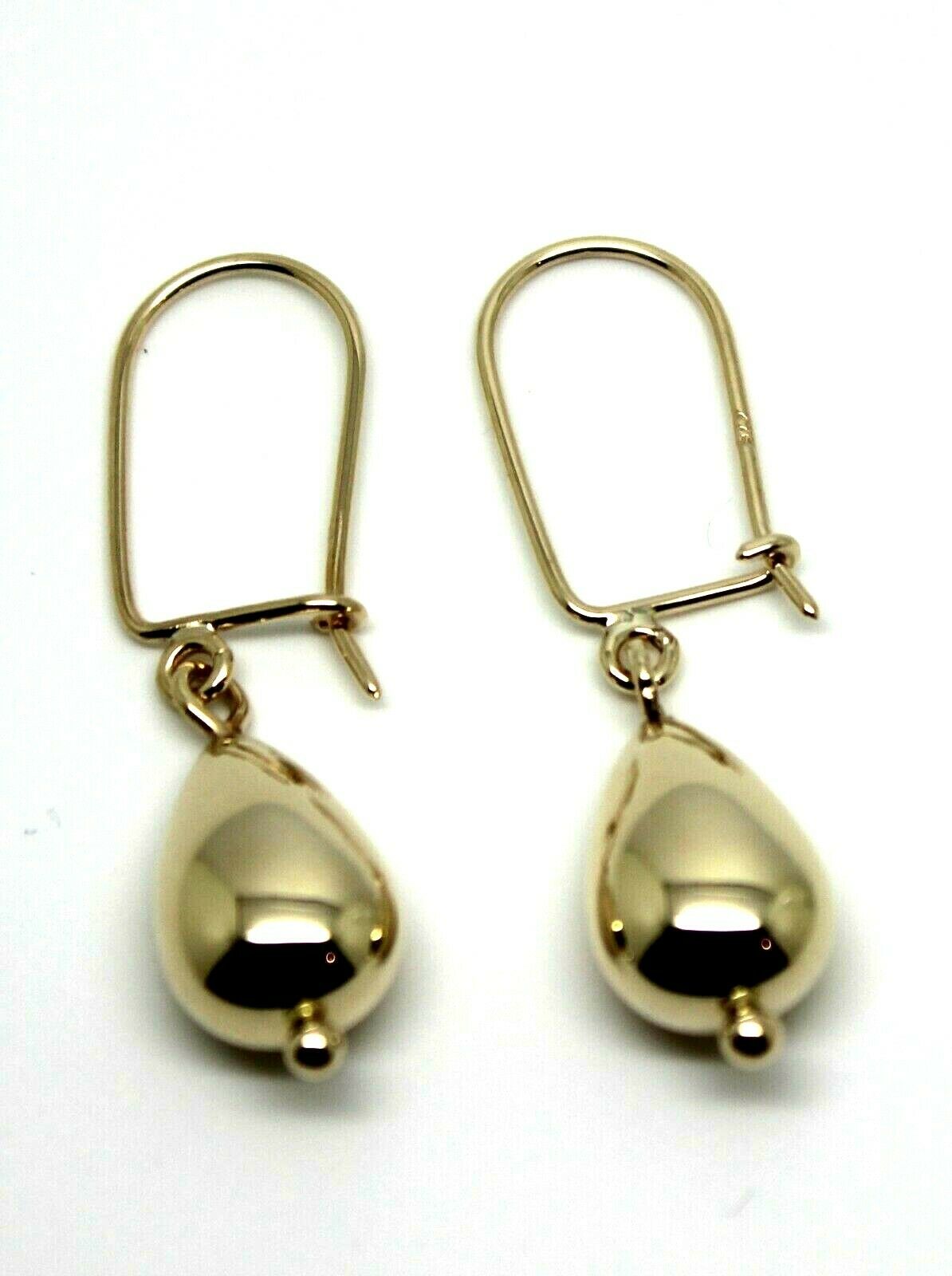 Genuine 9ct 9kt Solid Yellow, Rose or White Gold Teardrop Continental Hook Earrings