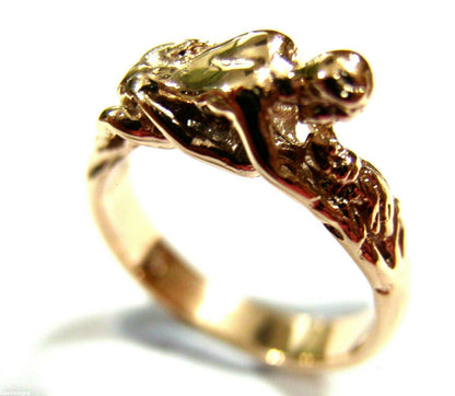 Genuine 9kt 9ct Solid Yellow, Rose or White Gold Making Love Ring  276