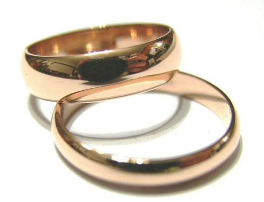Kaedesigns, 2 Rings X Custom Made Solid 18ct 18kt Yellow,Rose or White Gold Wedding Bands