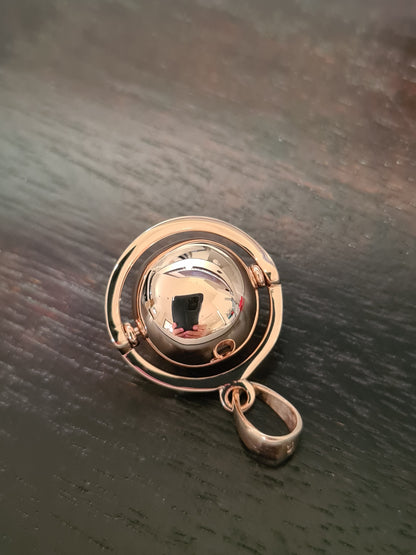 Genuine New Belcher 14mm 9ct 9k 375 Yellow, Rose or White Gold Ball Drop Pendant