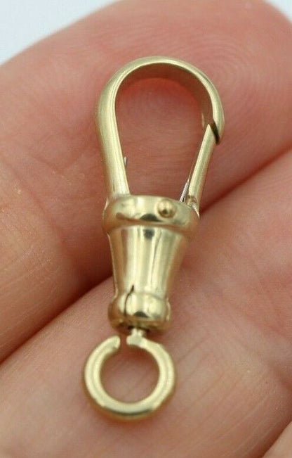 Genuine 9ct 9k Solid Yellow or Rose Gold Dog Clip Albert Swivel Clasp 22mm Large Size