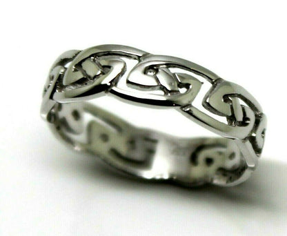 Genuine Size P 9ct Yellow, Rose or White Gold 6mm Celtic Weave Ring 274