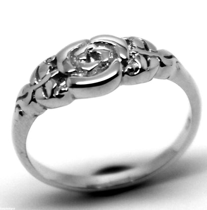 Genuine Solid 9ct White Or Rose Or Yellow Gold Flower Ring Choose Size F To K