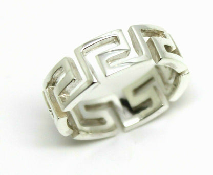 Kaedesigns Solid Sterling Silver 925 Greek Key Ring - Choose your ring size