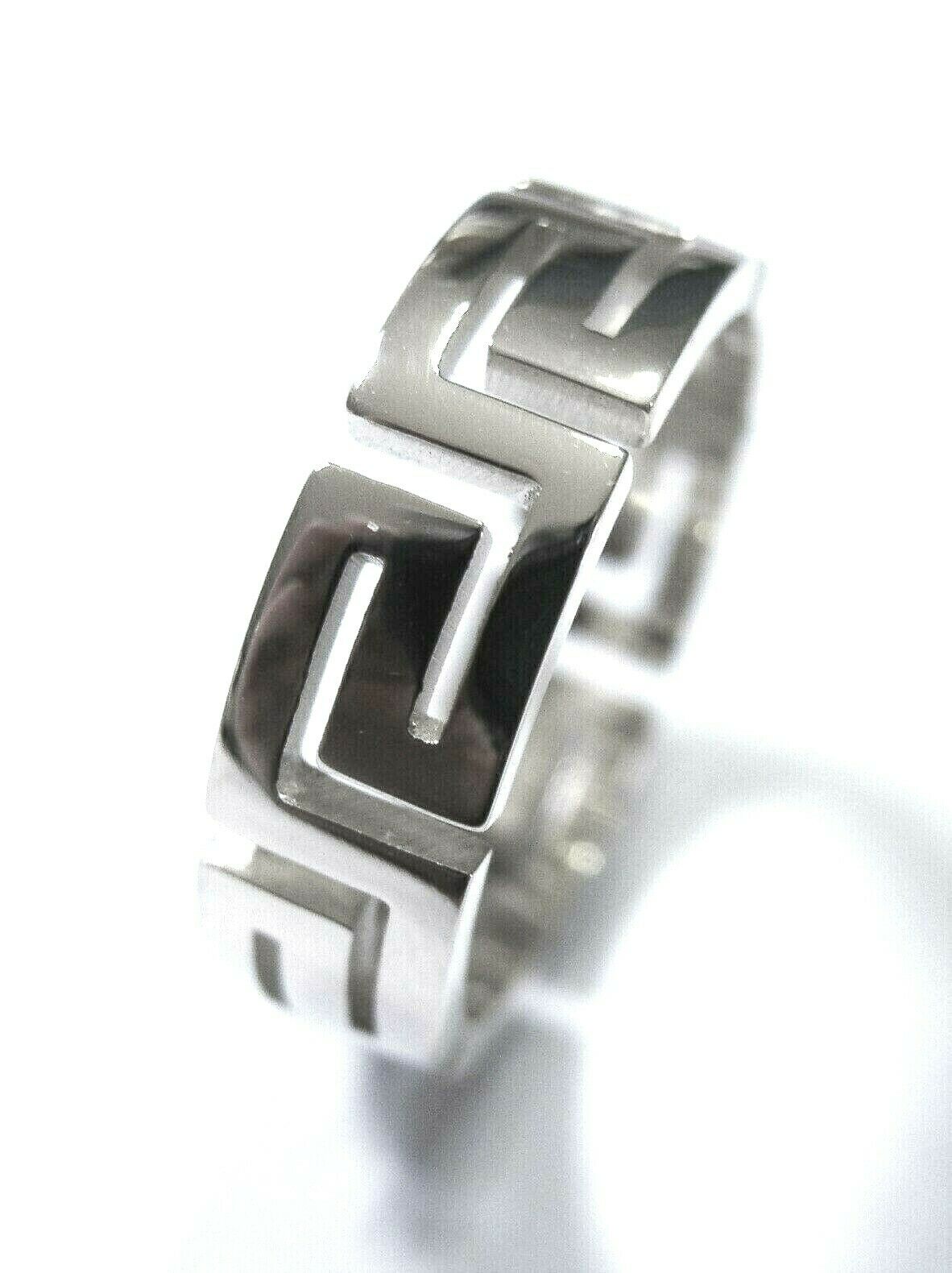 Kaedesigns Solid Sterling Silver 925 Greek Key Ring - Choose your ring size