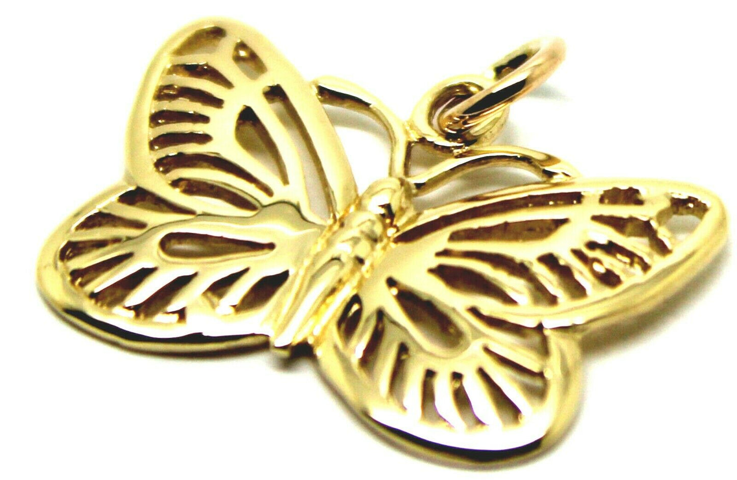 Kaedesigns, Genuine New 9ct 9kt Yellow, Rose Or White Gold Filigree Butterfly Pendant 342