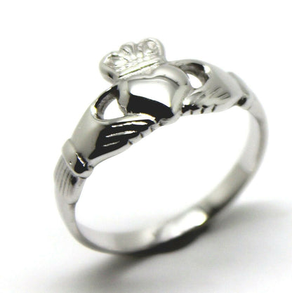 Genuine Sterling Silver 925 Irish Claddagh Ring - Choose your size I to N