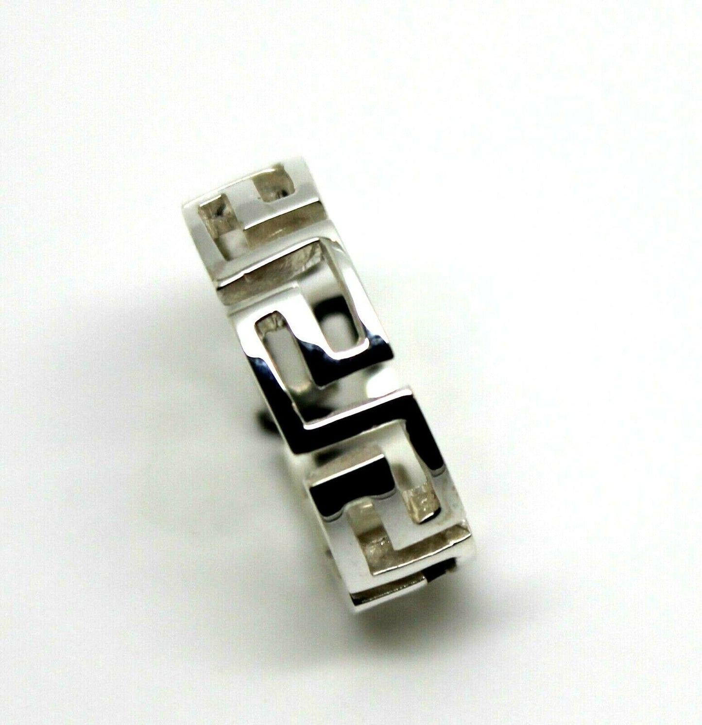 Kaedesigns Solid Sterling Silver 925 Greek Key Ring - Choose your ring size