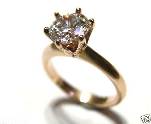 Kaedesigns Genuine 9ct 9kt Solid Yellow, Rose or White Pink Gold Ring 7mm Cubic Zirconia Stone