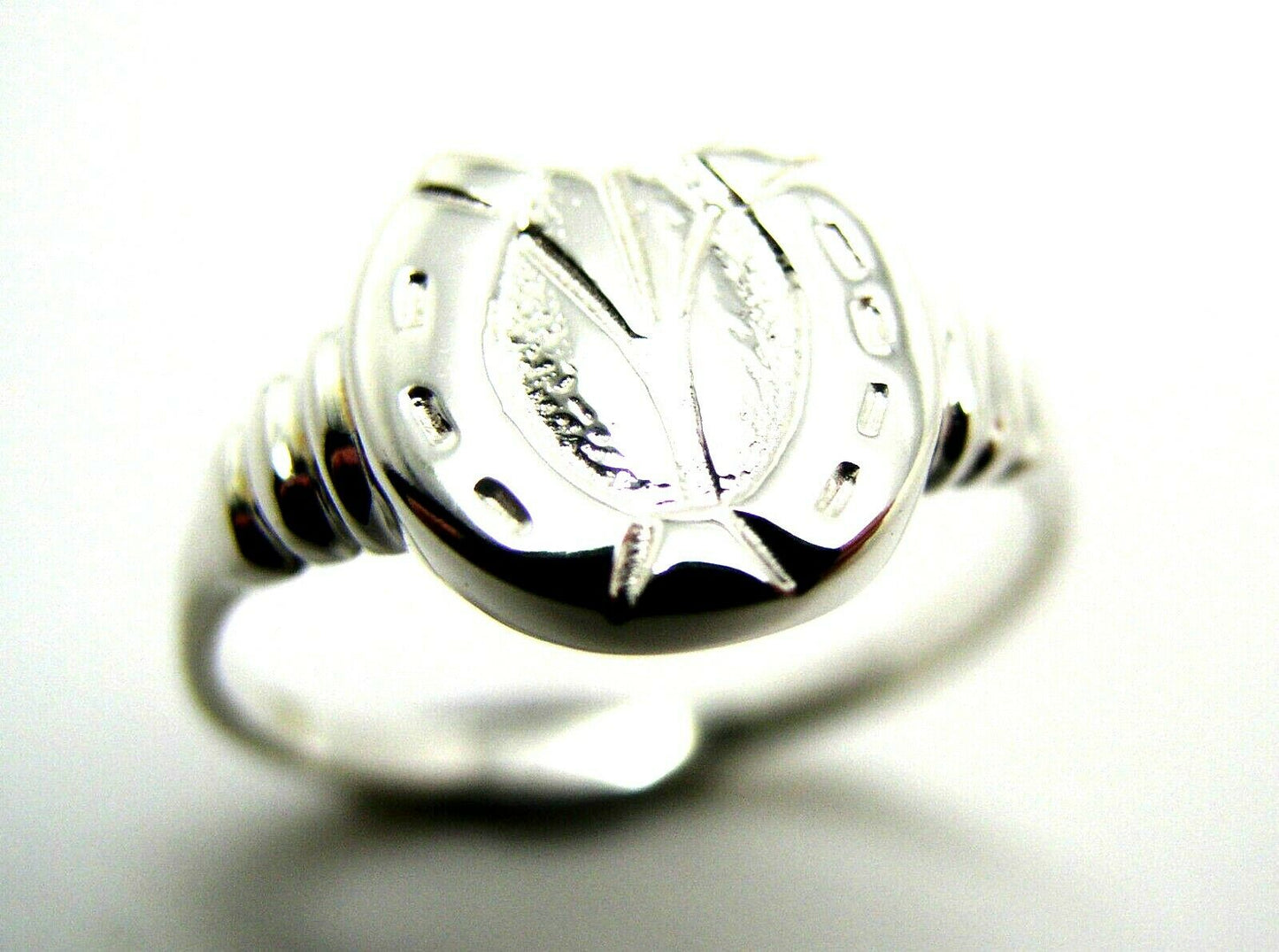 Kaedesigns, Size R Genuine Large 9ct Genuine Yellow, Rose or White Gold  Lucky Horseshoe Ring