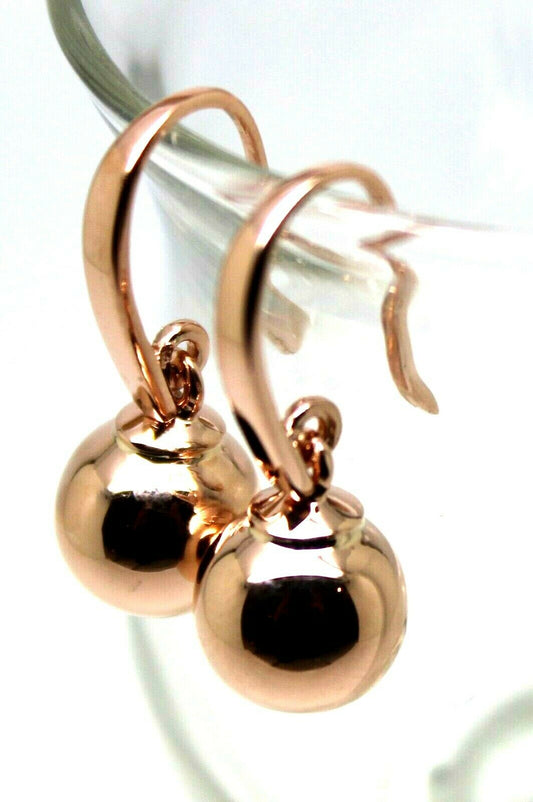 Kaedesigns Genuine 9ct 9kt 375 Yellow, Rose or White Gold 10mm Thick Hook Drop Ball Earrings