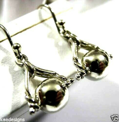 Genuine 9ct 9k 375 Yellow, Rose or White Gold Plain Ball Spinner Earrings