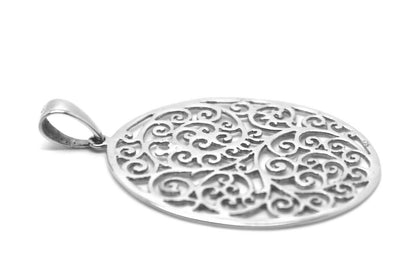 Genuine Heavy Solid 9ct 9kt Yellow, White or Rose Gold 375, Super Large Oval Filigree Pendant