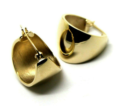 Kaedesigns, Genuine 9ct 9K 15mm Wide Yellow, Rose & White Gold 375, Hoop Full Solid Earrings