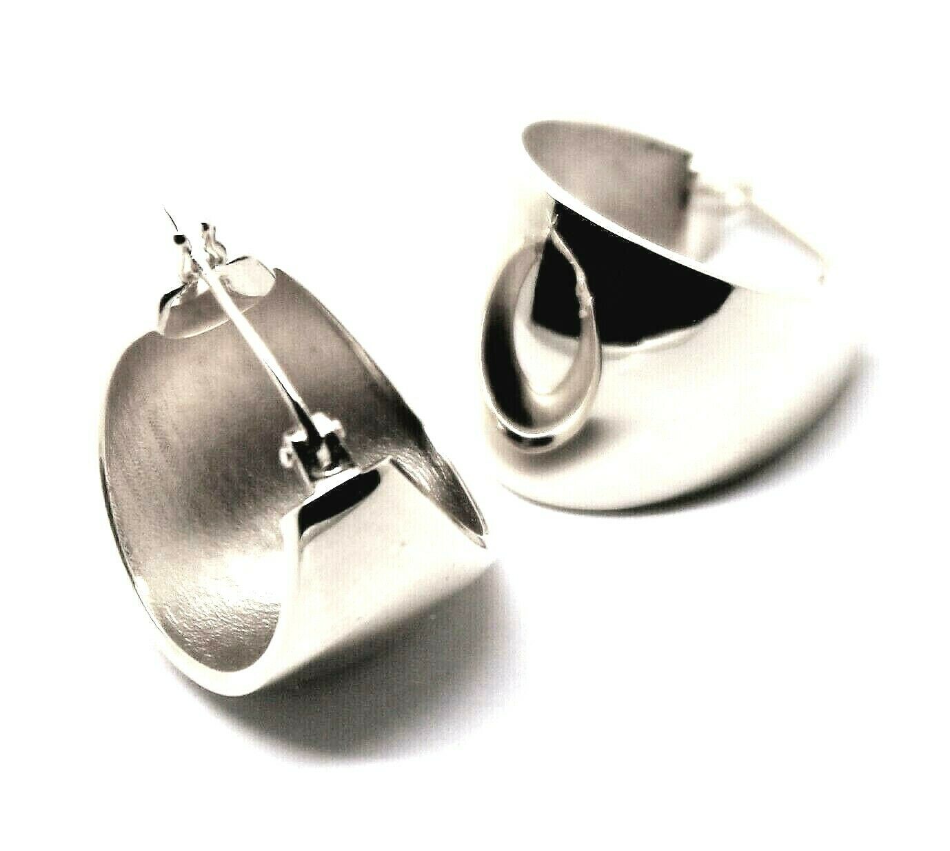 Kaedesigns, Genuine 9ct 9K 15mm Wide Yellow, Rose & White Gold 375, Hoop Full Solid Earrings
