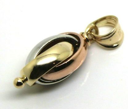 Kaedesigns New 9ct 9k Yellow Rose & White Gold Oval Belcher Pendant