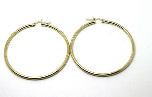 Genuine 9k 9ct Yellow Gold 42mm Wide Hollow Hoop Round Earrings
