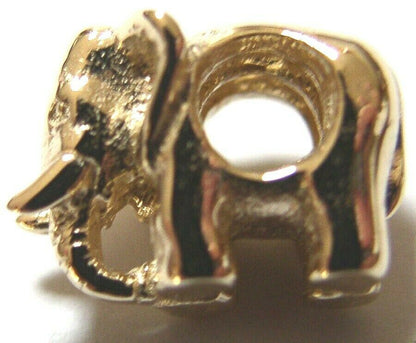 Kaedesigns, 9ct Yellow Or Rose Or White Gold Or Silver Elephant Bead Charm
