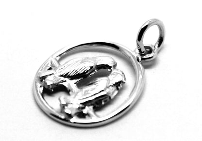Genuine 9ct Yellow or Rose or White Gold or Silver Lovebirds Love Birds Pendant