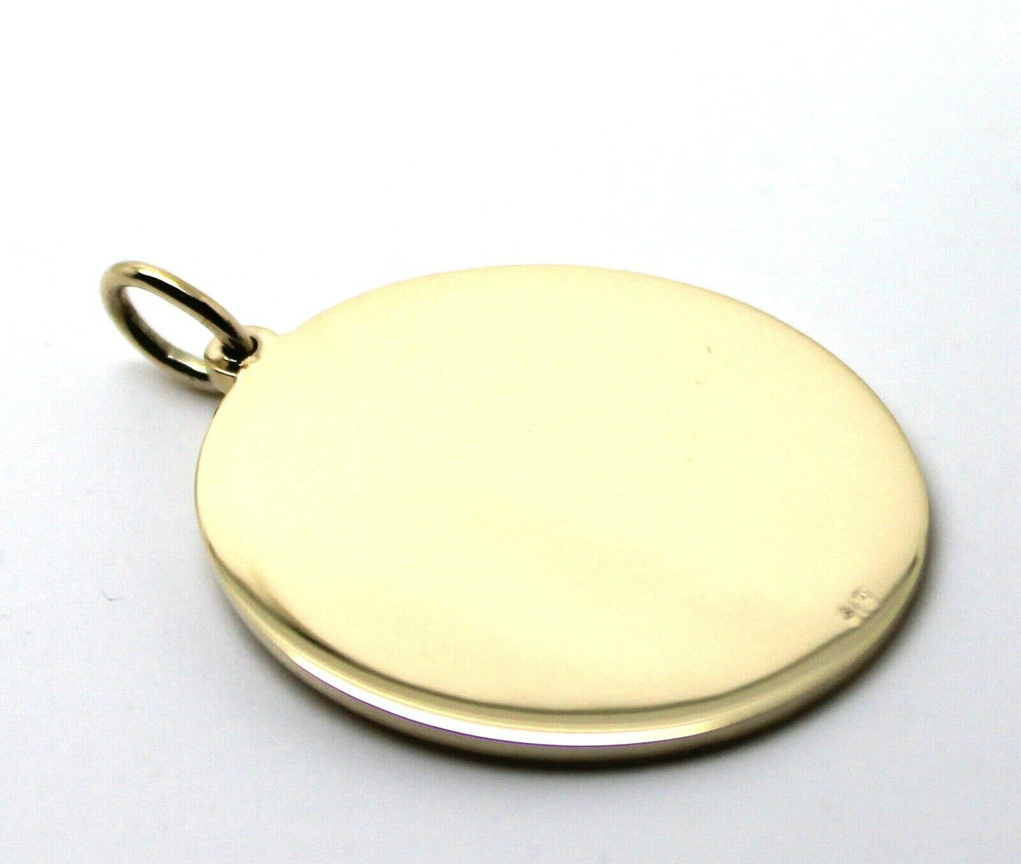 Kaedesign Genuine 375 9ct Yellow Or Rose Or White Gold Large Oval Shield Pendant