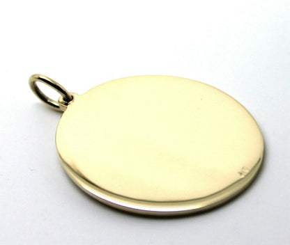 Kaedesign Genuine 375 9ct Yellow Or Rose Or White Gold Large Oval Shield Pendant