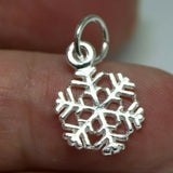 Genuine Sterling Silver 925 Christmas Snowflake Pendant Or Charm