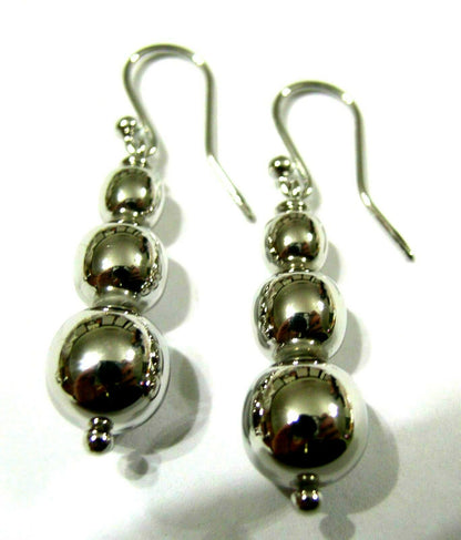 Kaedesigns 9ct 9k 375 Yellow Or White Or Rose Gold 375 Three Ball Drop Ball Earrings