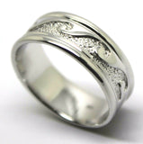 Kaedesigns Size W 1/2 - 11.5 Solid Genuine 9ct 9Kt Yellow, Rose or White Gold Mens Surf Wave Ring 258