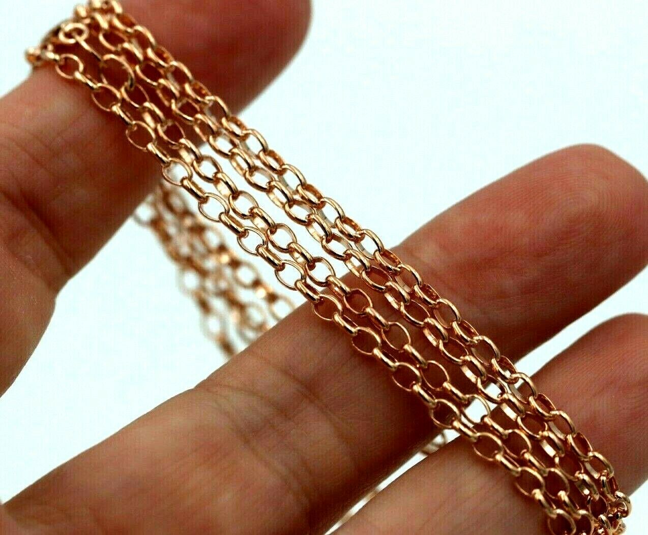 Genuine 9ct 9k 375 Yellow, Rose or White Gold 375 Solid Oval Belcher Necklace Chain 2.5mm width