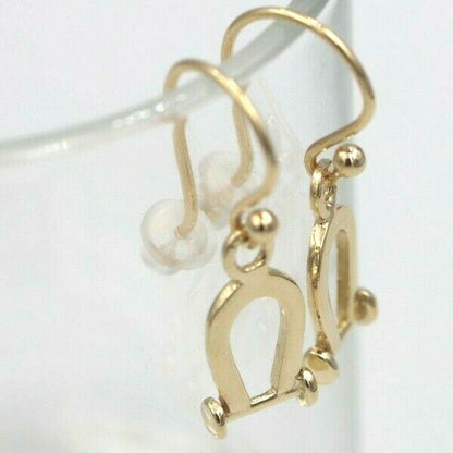Kaedesigns Genuine 9ct Yellow, Rose or White Gold Lucky Horseshoe U Shape Earrings