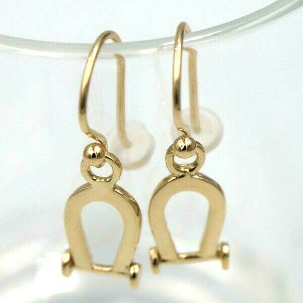 Kaedesigns Genuine 9ct Yellow, Rose or White Gold Lucky Horseshoe U Shape Earrings