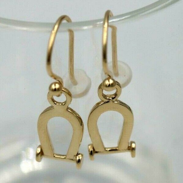 Kaedesigns Genuine 9ct Yellow, Rose or White Gold Lucky Horseshoe U Shape Earrings