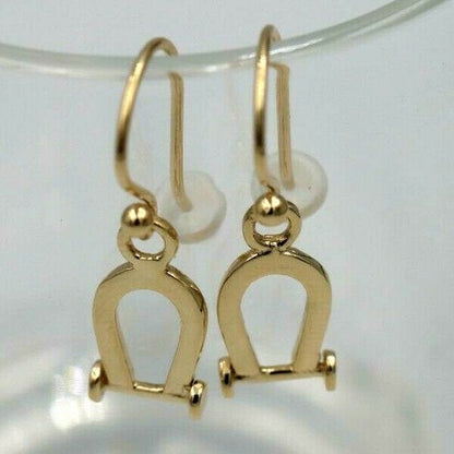 Kaedesigns Genuine 9ct Yellow, Rose or White Gold Lucky Horseshoe U Shape Earrings