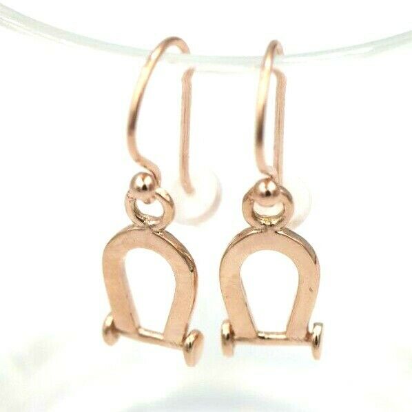 Kaedesigns Genuine 9ct Yellow, Rose or White Gold Lucky Horseshoe U Shape Earrings