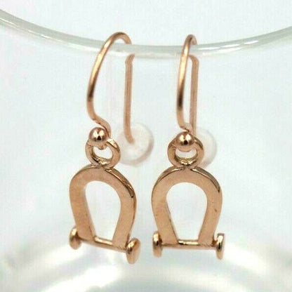 Kaedesigns Genuine 9ct Yellow, Rose or White Gold Lucky Horseshoe U Shape Earrings