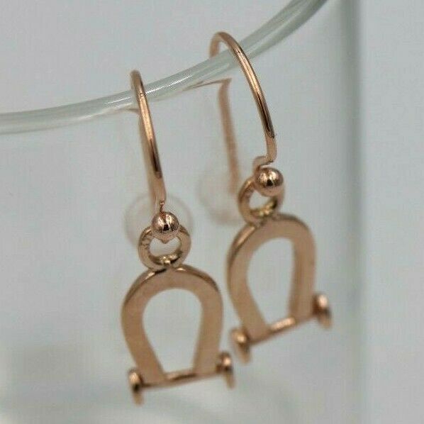 Kaedesigns Genuine 9ct Yellow, Rose or White Gold Lucky Horseshoe U Shape Earrings