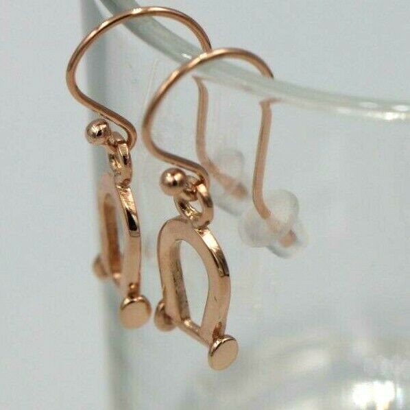 Kaedesigns Genuine 9ct Yellow, Rose or White Gold Lucky Horseshoe U Shape Earrings
