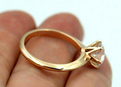 Kaedesigns Genuine 9ct 9kt Solid Yellow, Rose or White Pink Gold Ring 7mm Cubic Zirconia Stone