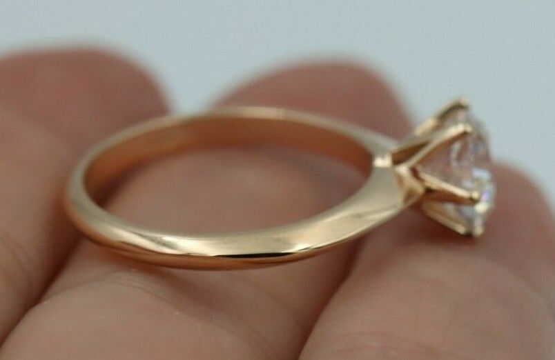 Kaedesigns Genuine 9ct 9kt Solid Yellow, Rose or White Pink Gold Ring 7mm Cubic Zirconia Stone
