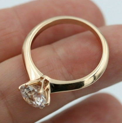 Kaedesigns Genuine 9ct 9kt Solid Yellow, Rose or White Pink Gold Ring 7mm Cubic Zirconia Stone