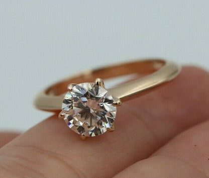 Kaedesigns Genuine 9ct 9kt Solid Yellow, Rose or White Pink Gold Ring 7mm Cubic Zirconia Stone
