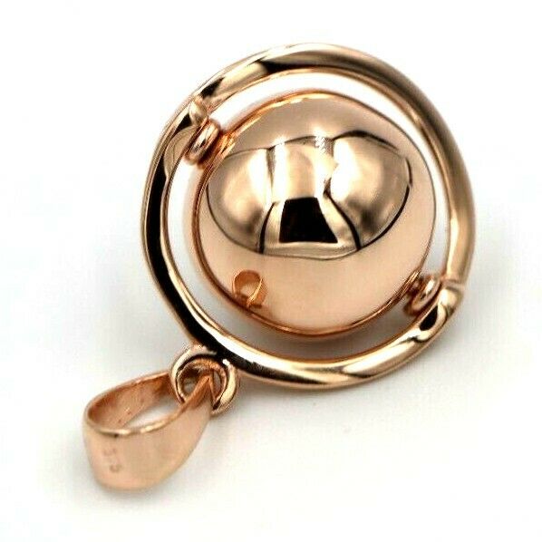 Genuine New Belcher 14mm 9ct 9k 375 Yellow, Rose or White Gold Ball Drop Pendant