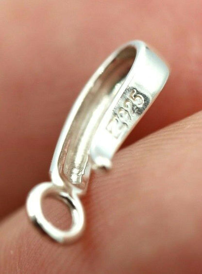 Kaedesigns New Genuine Sterling Silver 925 Plain Enhancer Bail Clasp